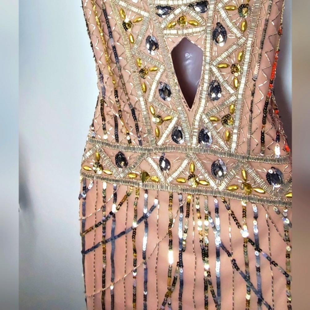 Frock And Frill Beaded Mini Dress - Picture 6 of 8